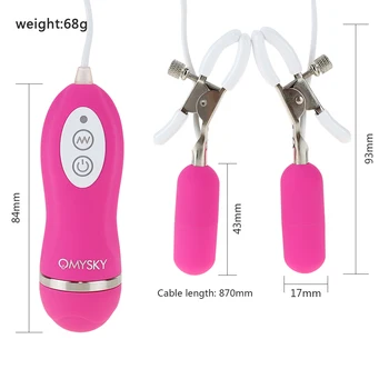 Meme Klip Vibratörler Uzaktan Kumanda ile 10 Titreşim Modu Meme Masajı Klitoris Kedi Klip Stimülatörü Seks Oyuncakları Kadınlar için