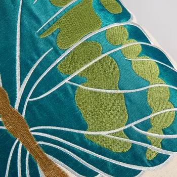 Nordic Basit Keten Yapıştır Bez Nakış Renkli Kelebek Kanepe Yastık Durumlarda Amerikan Pamuk ve Keten İşlemeli Yastık