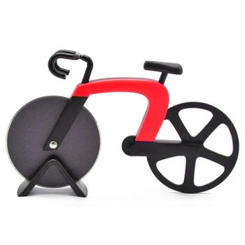 Paslanmaz Çelik Bisiklet Pizza Kesici Tekerlekli Bisiklet Rulo Pizza Chopper Dilimleme Pizza Kesme Bıçağı mutfak gereçleri