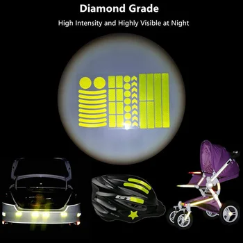 Petek Yansıtıcı Sticker Bisiklet Vücut Sticker Gece Araba emniyet kaskı Bebek Arabası Örgü Şerit Uyarı Şeridi