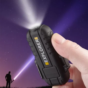 Rüzgar geçirmez Su Geçirmez USB doldurulur çakmak Açık Mini El Feneri Çift Ark Şarj Edilebilir Plazma Çakmak Erkekler İçin Özel Hediye