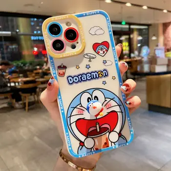 Sevimli 3D Bebek Karikatür Doraemon Yumuşak Silikon Kapak Kılıf iphone 11 13 Pro 12pro 7 8 Artı X XR XS MAX Telefon Kılıfları Coque