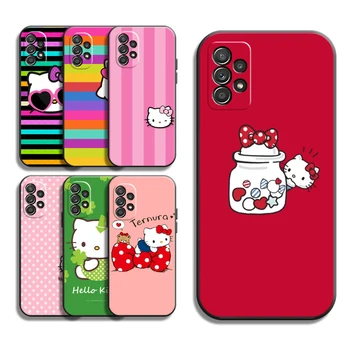 Sevimli Hello Kitty Telefon Kılıfları Samsung Galaxy A31 A32 A51 A71 A52 A72 4G 5G A11 A21S A20 A22 4G Funda Coque Yumuşak TPU