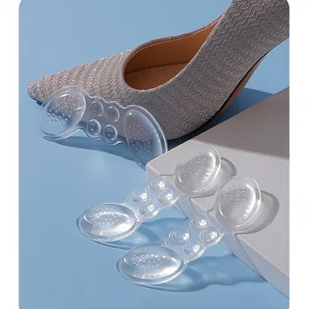 Silikon Kadın ayakkabı tabanlığı Yüksek Topuk Şeffaf Ped Yapışkanlı Topuklu Pedleri Koruyucu Sticker Ağrı kesici Ayak Bakımı Ekle
