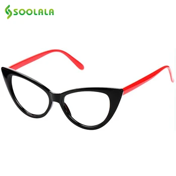 SOOLALA Kedi Göz okuma gözlüğü Kadın Çiçek Cateye Gözlük Çerçeve Presbiyopik Okuyucu okuma gözlüğü +0.5 0.75 1.0 1.25 1.5 1.75