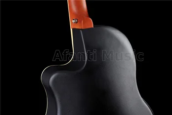 Sıcak! Afanti Müzik Süper Roundback/ Karbon Fiber Arka ve Yan Akustik gitar ile LED EQ (ANT-155)