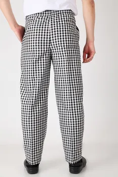 Sıcak satış erkek şef pantolon Mutfak Pantolon dipleri şef hizmet pantolon ajustable elastik bant ücretsiz kargo