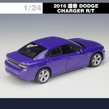 WELLY 1: 24 dodge şarj cihazı R / T 2016 Kas Araba Alaşım Araba Modeli Diecast Oyuncak Araç Yüksek Simülasyon oyuncak arabalar Çocuk Hediyeler İçin
