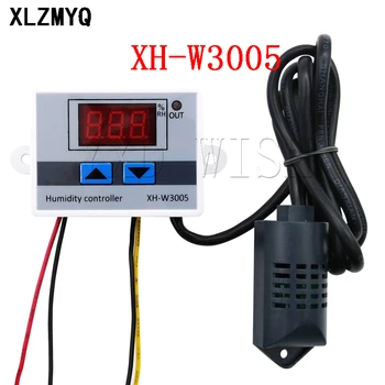 XH-W3005 Dijital nem kontrol aleti 12V 24V 110V 220V Higrometre Nem Sıcaklık Kontrol Anahtarı regülatörü + Nem sensörü