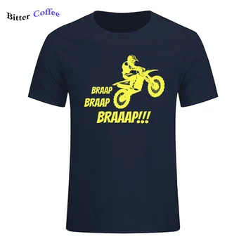 Yaz Sıcak Satış Erkek T Shirt Braap Motocross Baskı T-shirt Rahat Üst Tasarım Yeni Varış Moda Sıcak satış Yuvarlak Boyun Tees