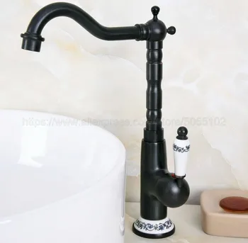 Yağ Ovuşturdu Bronz banyo havzası musluk Modern tarzı tek delik havza musluk sıcak ve soğuk su dokunun znf651