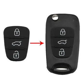 Yedek Uzaktan Araba Anahtarı Kabuk 3 Düğme Çevirme Katlanır Anahtar Kutu Kia K2 K5 Rio Hyundai Ceed Cerato Sportage Flip Anahtar