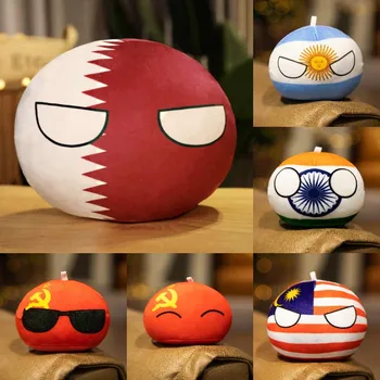 Yeni 10 cm Ülke Topu peluş oyuncak Güzel Polandball Peluş Kolye Yumuşak Arjantin Countryball Dolması Bebek Kolye Anahtarlık
