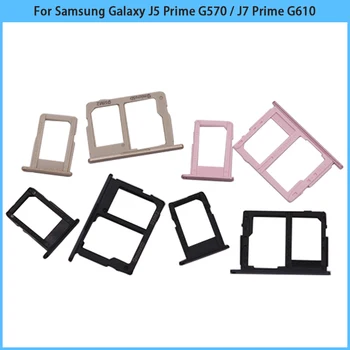 Yeni Sim Kart Tepsi Samsung Galaxy J5 Başbakan G570 / J7 Başbakan G610 Orijinal telefon kılıfı Yuvası Mikro SD Kart Tepsi Tutucu
