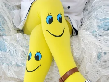Yeni Sıcak Bebek Çocuk Kız Tayt Külotlu Çorap Sıcak Karikatür Sevimli Gülümseme Desen Yumuşak Kadife Bale Güzel Çorap