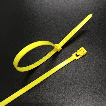 Yeniden kullanılabilir Kablo zip bağları 100 adet Renkli kravat iğnesi Plastik kablo bağları yeniden kullanılabilir UL Rohs Onaylı Döngü Wrap Naylon zip bağları BundleTies