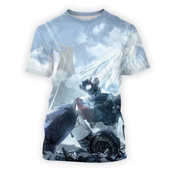 YENİ Streetwear Mazinger z anime film robot streetwear 3d baskı t-shirt erkek günlük t-shirt Casual Tops