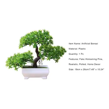 Yeşil Yapay Bitkiler Saksı Bonsai Dekoratif Küçük Ağaçlar Sahte Çiçekler Parti ofis masası Süsleme ev bahçe dekorasyonu