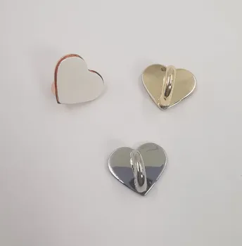 Yüksek Kaliteli Alaşımlı Yapışkan Destek Altın Gümüş Kalp Kanca telefon süsü Aksesuarları Dekorasyon