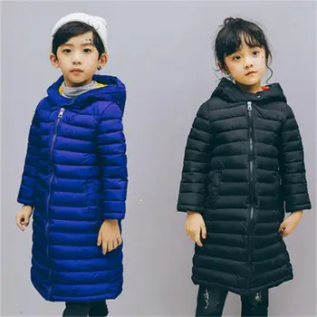 çocuk ceket Giyim Erkek ve Kız sonbahar Sıcak Aşağı kapüşonlu ceket genç parka çocuklar kış ceket Size2 9 10 12 13 yıl