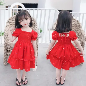 Çocuk Kız yaz giysileri kısa kollu elbise kostüm için 2 3 4 5 6 yıl bebek çocuk giyim kız doğum günü tutu elbise elbiseler