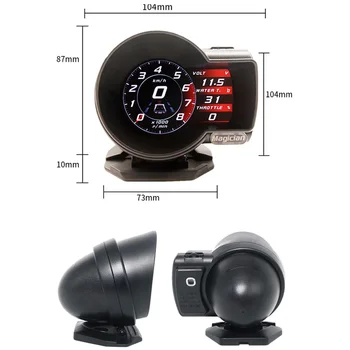 ⭐Sertifikalı Ürünler⭐SİHİRBAZ OBD2 Ekran Tubro Takometre Hız Su Yağ Sıcaklığı Yağ Yakıt Basıncı AFR Araba Akıllı Yükseltme Serisi